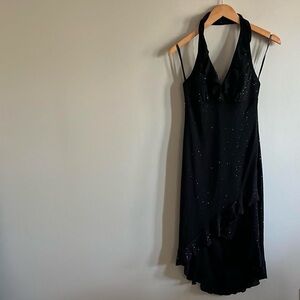 Rampage Vintage Elegant Black Halter Dress